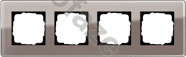 Рамка Gira ESP Glass C 4 поста, коричневый IP20