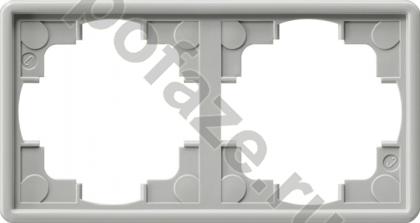Рамка Gira S-Color 2 поста, серый IP20