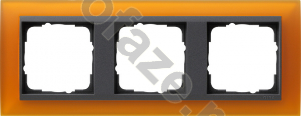 Рамка Gira EV 3 поста, оранжевый IP20
