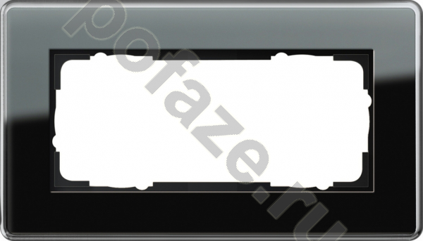 Рамка Gira ESP Glass C 2 поста, черный IP20
