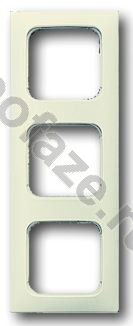 Рамка горизонтальная ABB Busch-Duro 2000 SI 3 поста, кремово-белый IP20