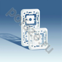Simon 73 2 поста, белый IP20