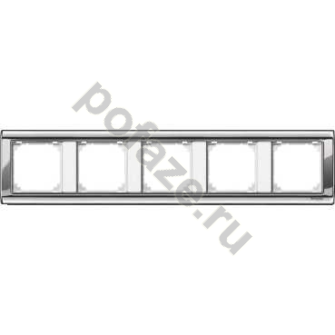 Schneider Electric 5 постов, хром IP20