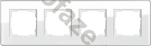 Рамка Gira ESP Glass C 4 поста, белый IP20