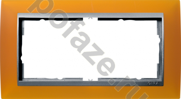 Рамка Gira EV 2 поста, оранжевый IP20