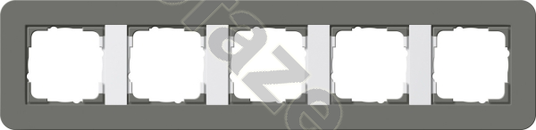 Рамка Gira E3 5 постов, серый IP20