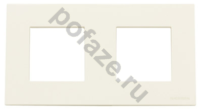 Рамка горизонтальная ABB NIE Zenit 2 поста, белый IP20