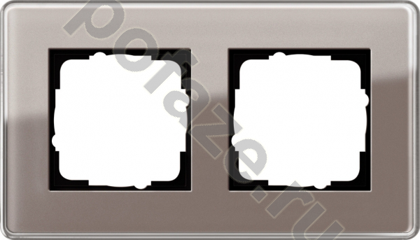 Рамка Gira ESP Glass C 2 поста, коричневый IP20