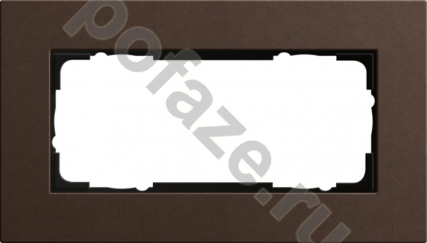 Рамка Gira ESP Lenoleum-Multiplex 2 поста, коричневый IP20