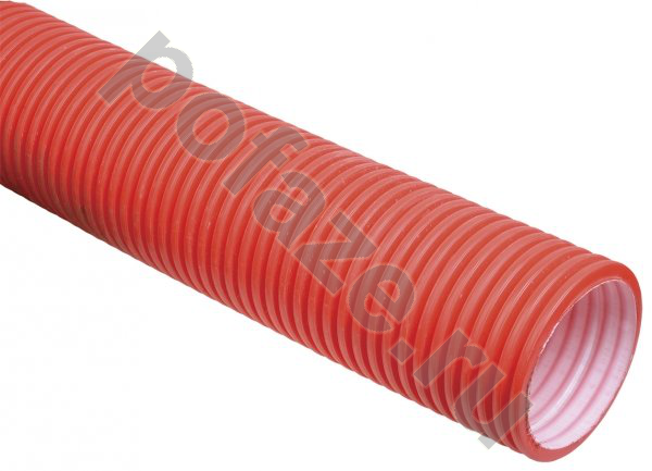Труба гофрированная двустенная IEK 100мм ПНД/ПВД, красный (100м)