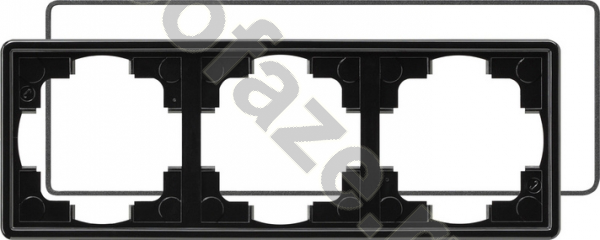 Рамка Gira S-Color 3 поста, черный IP21