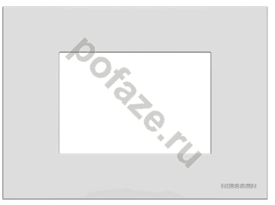 Рамка горизонтальная ABB NIE Zenit 1.5 поста, серебро IP20