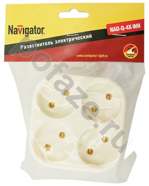 Navigator 71 502 4 гнезда 10А IP20