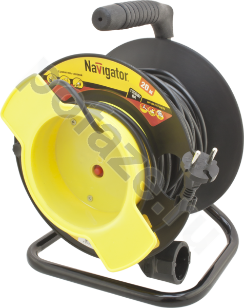 Удлинитель на катушке Navigator 71528 1 гнездо 20м ПВС 2х0.75 IP20