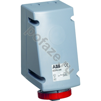 Розетка стационарная ABB 416RL1W 16А 3П+Н+З 1ч IP67