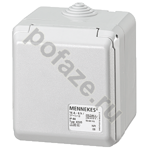 Mennekes 16А 4П 220-230В 9ч IP44