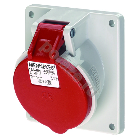 Mennekes 16А 5П 400В 6ч IP44