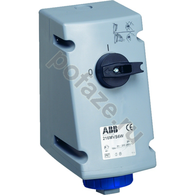 ABB 216MVS6W 16А 2П+З 400В 6ч IP67