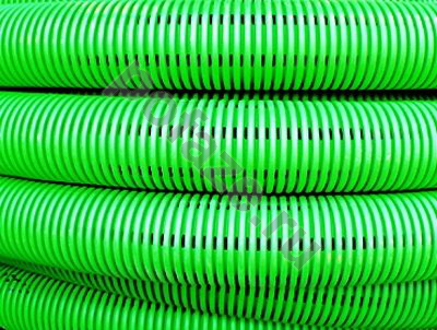 Труба гофрированная двустенная DKC 110мм/94мм, дренажная, без зонда, зеленый (50м)