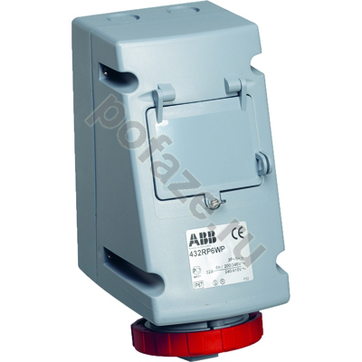 Розетка стационарная ABB 432RP6W 32А 3П+Н+З 400В 6ч IP67