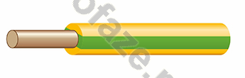 Провод установочный ПуВ 0.75 желто-зеленый
