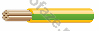 Провод установочный ПуВ 25 желто-зеленый