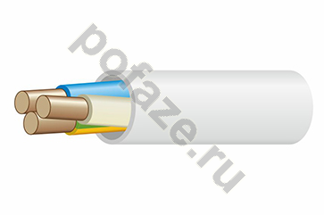 Кабель силовой ВВГ-П 3х1.5 белый