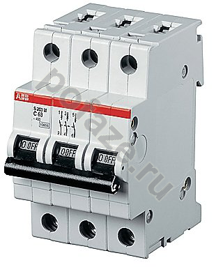 Автоматический выключатель ABB S203P 3П 3А (D) 25кА
