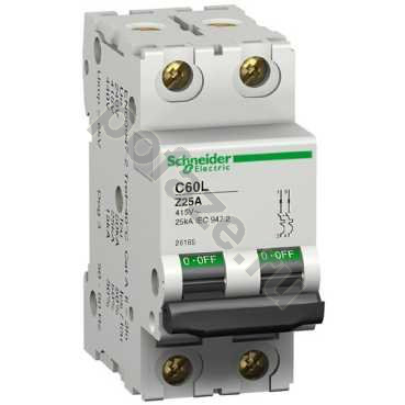 Автоматический выключатель Schneider Electric iC60L 1П+Н 2А (Z) 4.5кА