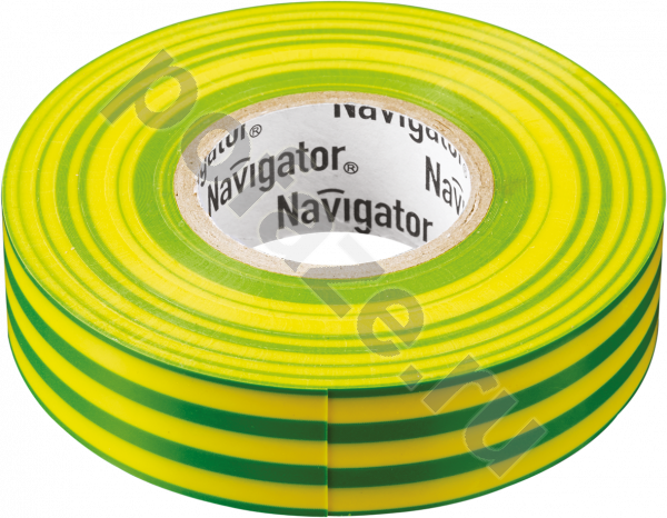 Лента самоклеющаяся изоляционная Navigator 71 108 15мм 20м, желто-зеленый