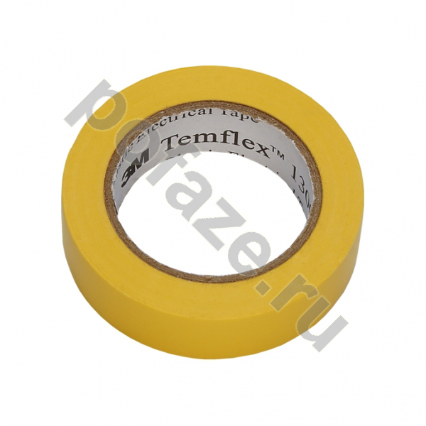 Лента самоклеющаяся изоляционная 3M Temflex 1300 15мм 10м, желтый
