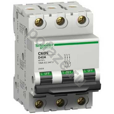 Автоматический выключатель Schneider Electric iC60N 3П 50А (D) 4.5кА