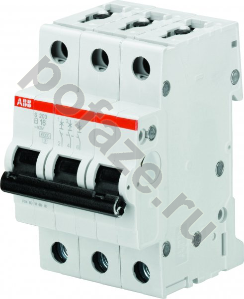 Автоматический выключатель ABB S203 3П 13А (B) 6кА