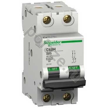 Автоматический выключатель Schneider Electric iC60H 1П+Н 25А (D) 30кА