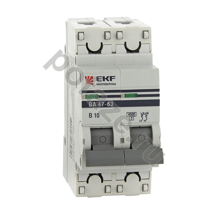 Автоматический выключатель EKF ВА 47-63 PROxima 2П 32А (D) 4.5кА