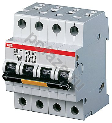 Автоматический выключатель ABB S203P 3П+Н 13А (C) 25кА