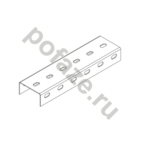 Профиль U-образный монтажный Ostec 80х40х3000 (2мм)