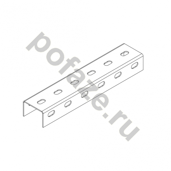 Профиль U-образный монтажный Ostec 60х40х3000 (2мм)