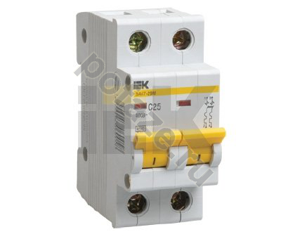 Автоматический выключатель IEK ВА47-29М 2П 40А (D) 4.5кА