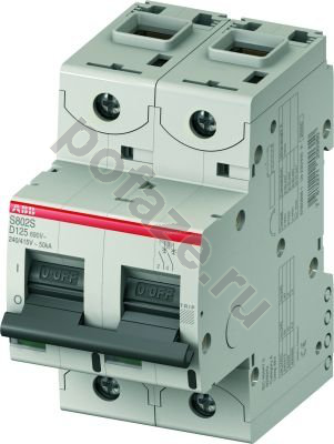 Автоматический выключатель ABB S802C 2П 80А (D) 15кА