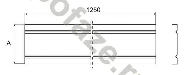 Крышка Schneider Electric B7 1250х120 (0.7мм), нерж. сталь