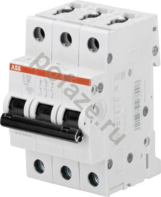 Автоматический выключатель ABB S203 3П 20А (C) 6кА
