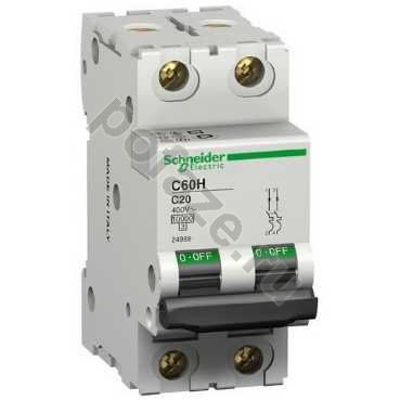 Schneider Electric iC60H 1П+Н 40А (C) 30кА