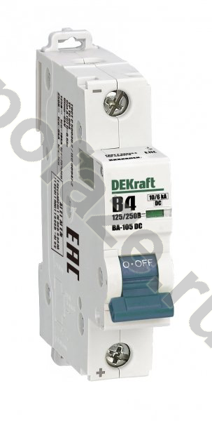 Автоматический выключатель DEKraft ВА-105 1П 4А (B) 10кА (DC)