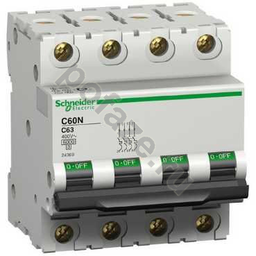 Автоматический выключатель Schneider Electric iC60N 3П+Н 4А (C) 6кА