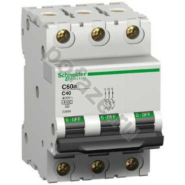 Автоматический выключатель Schneider Electric iC60N 3П 4А (C) 4.5кА
