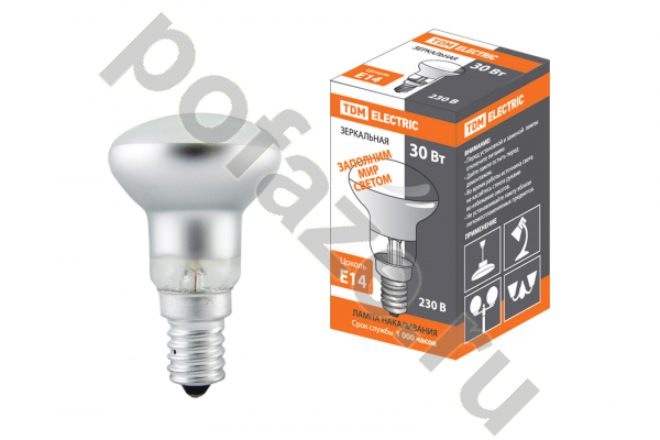 Лампа накаливания с отражателем TDM ELECTRIC d39мм E14 30Вт 30-220В