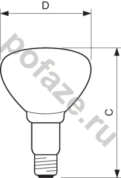 Лампа инфракрасная с отражателем Philips E27 150Вт 230-250В
