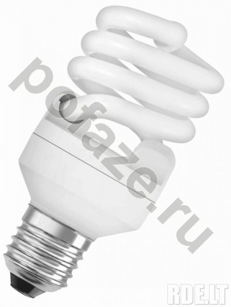 Лампа энергосберегающая спираль Osram d41мм E27 15Вт 220-240В 4000К