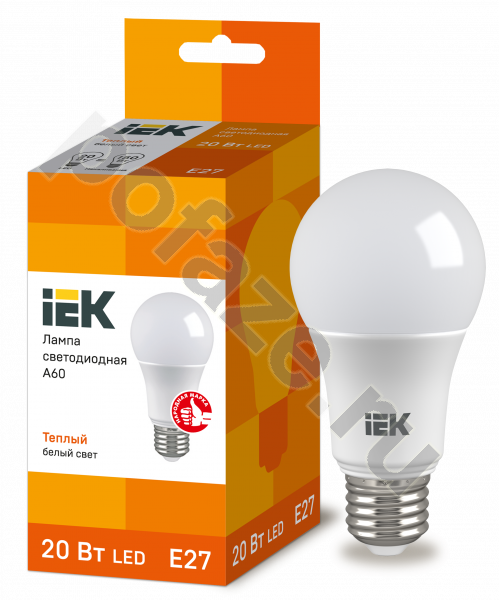 Лампа светодиодная LED грушевидная IEK d60мм E27 20Вт 230В 3000К